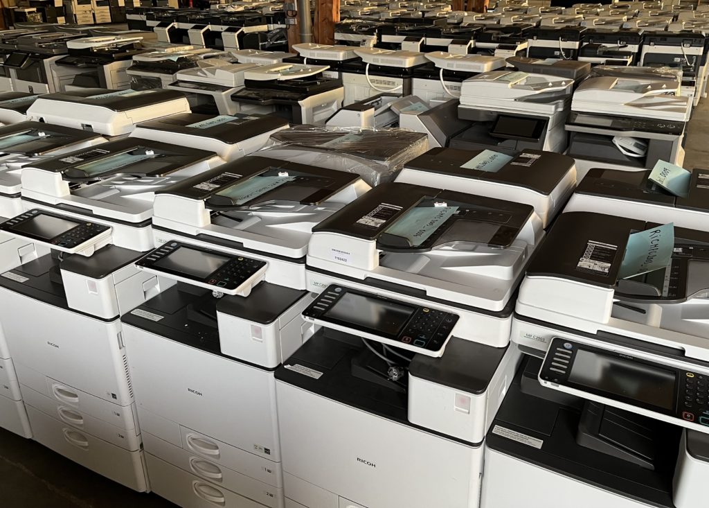 Ricoh used copy machines ready for export by Ishara