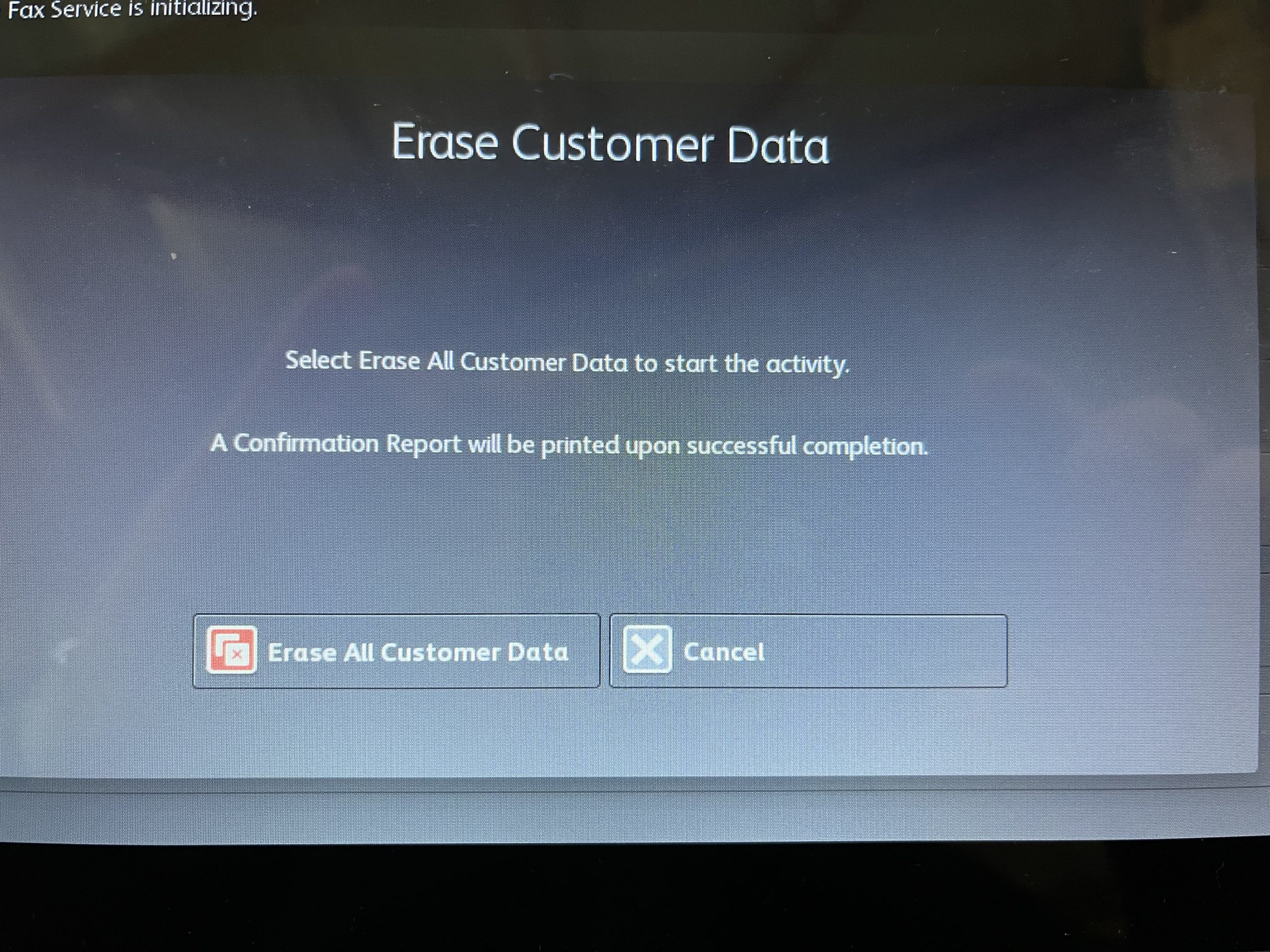 erase customer data