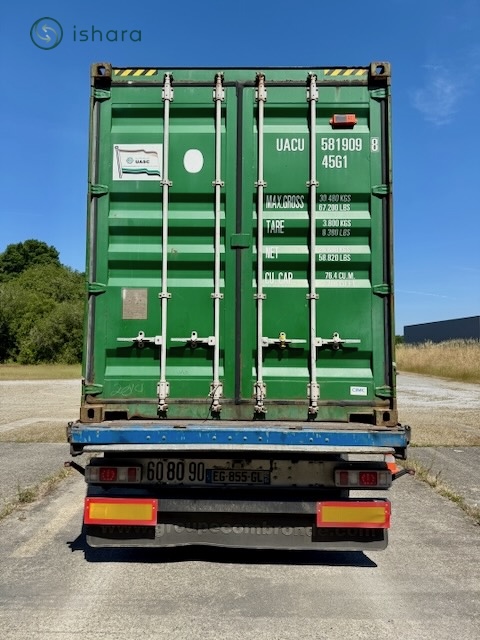 a 40" container full of Konica-Minolta used copiers is ready to depart Ishara warehouse for the UAE